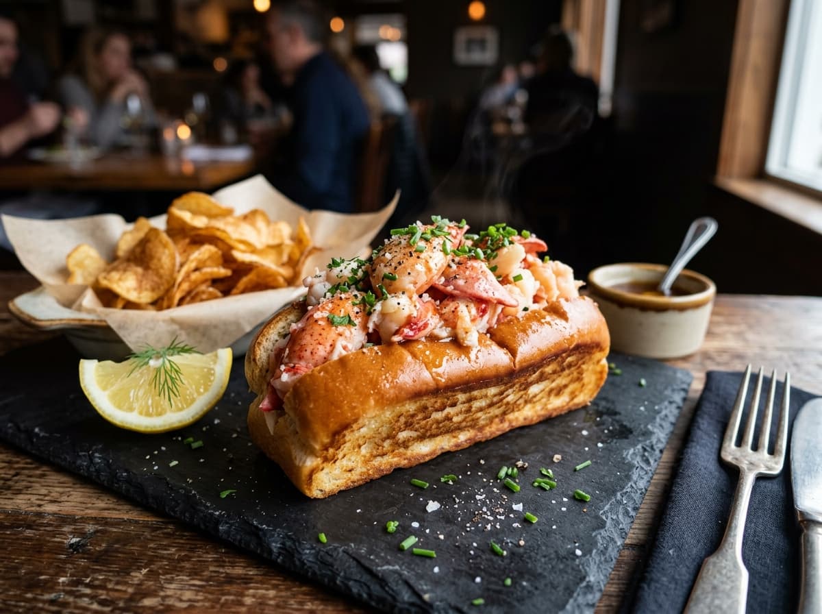 Table-Side Warm Maine Lobster Roll with Brown Butter Tallow